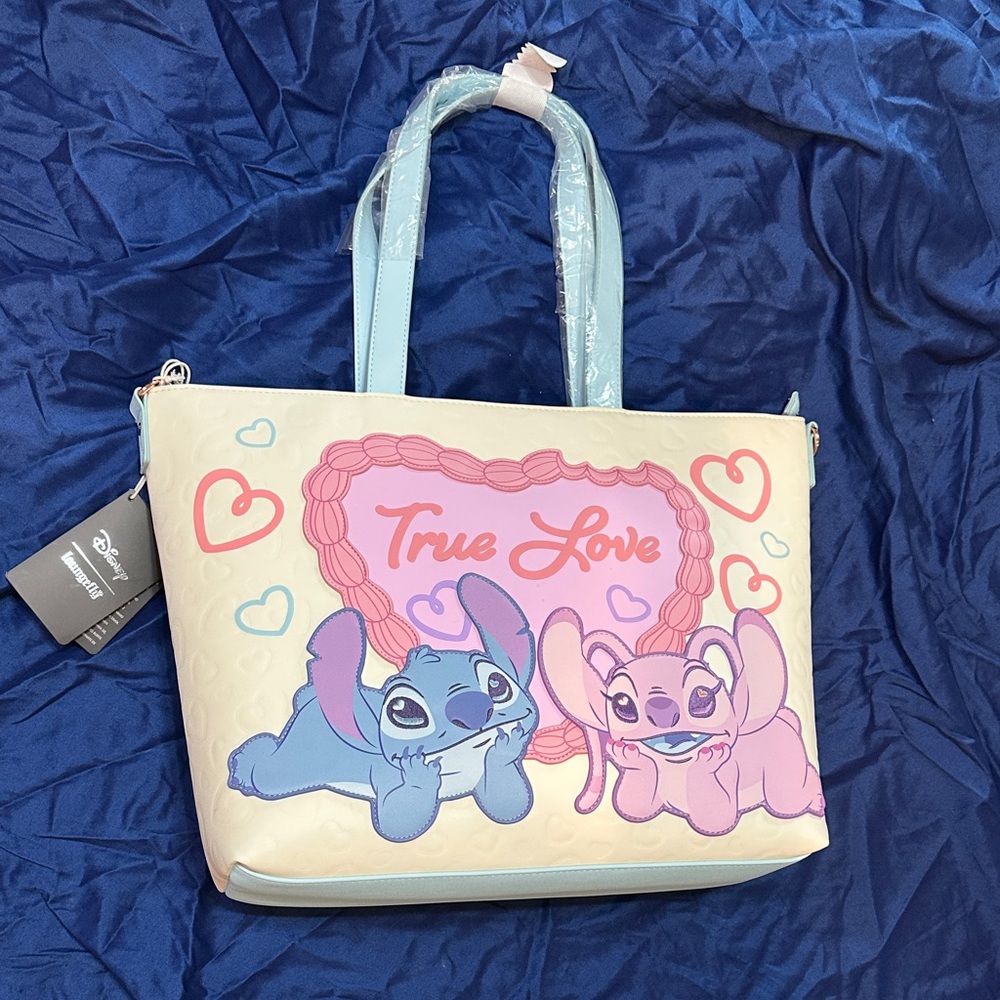 Disney True Love Tote Bag - Cream and Blue